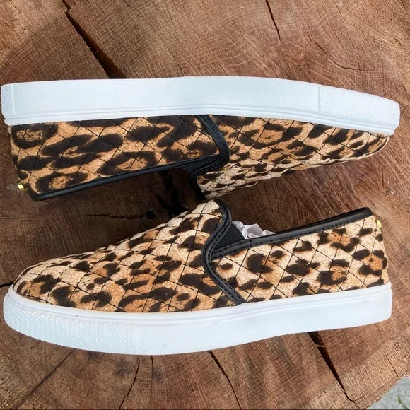 Women’s Sz 6 Leopard Slip-On Sneakers NWOB Steve Madden Shoes Animal Print - Picture 9 of 10